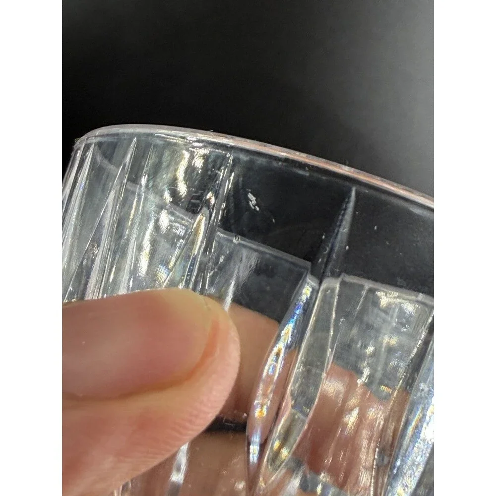 MIKASA AUSTRIAN Cut CRYSTAL-Set 6 Teardrop Highball Glasses Cups